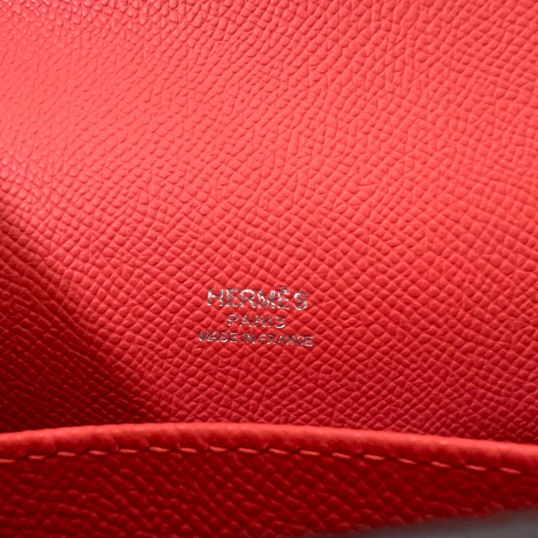 Hermès Clic 16 Wallet on Strap Red Epsom Leather