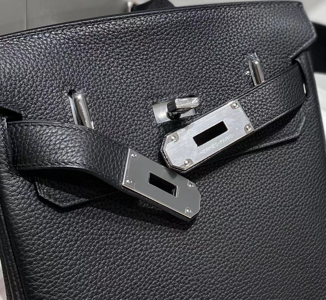 Hermès Kelly To Go Crossbody Bag - Black Epsom Leather with Silver Hardware
