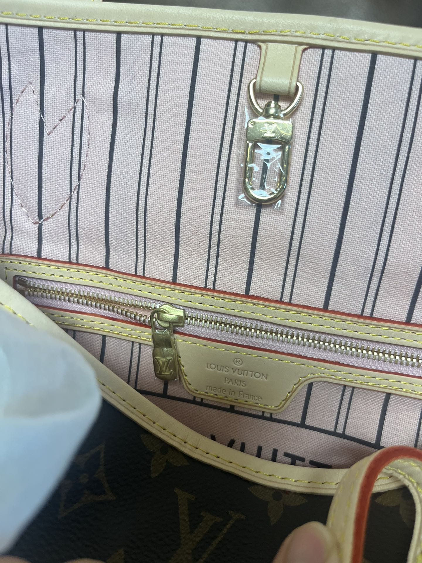 Louis Vuitton Classic Monogram Brown Canvas Tote Bag with Matching Pouch