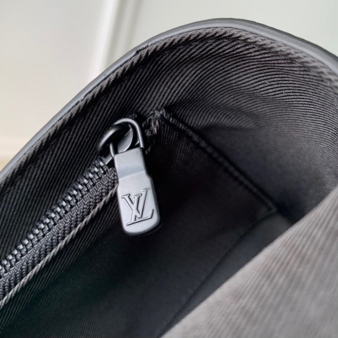 Louis Vuitton Grey Monogram Mini Trunk Crossbody Bag with Blue Accents