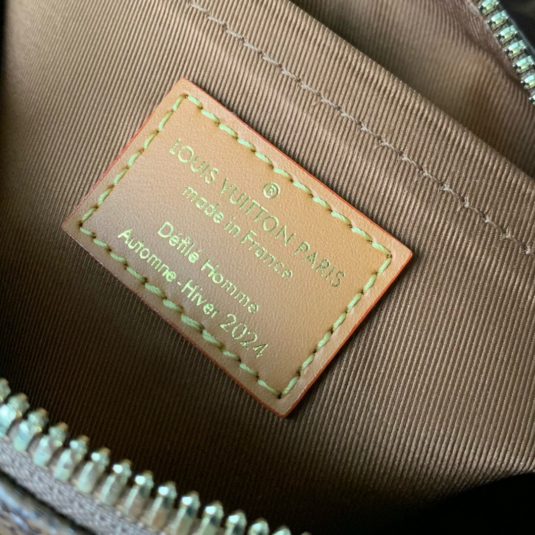 Louis Vuitton Vintage Style Brown Monogram Mini Duffle Bag with Crossbody Strap