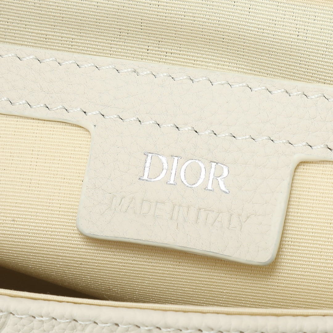 Dior Cream Off-White Embossed Monogram Crossbody Messenger Bag