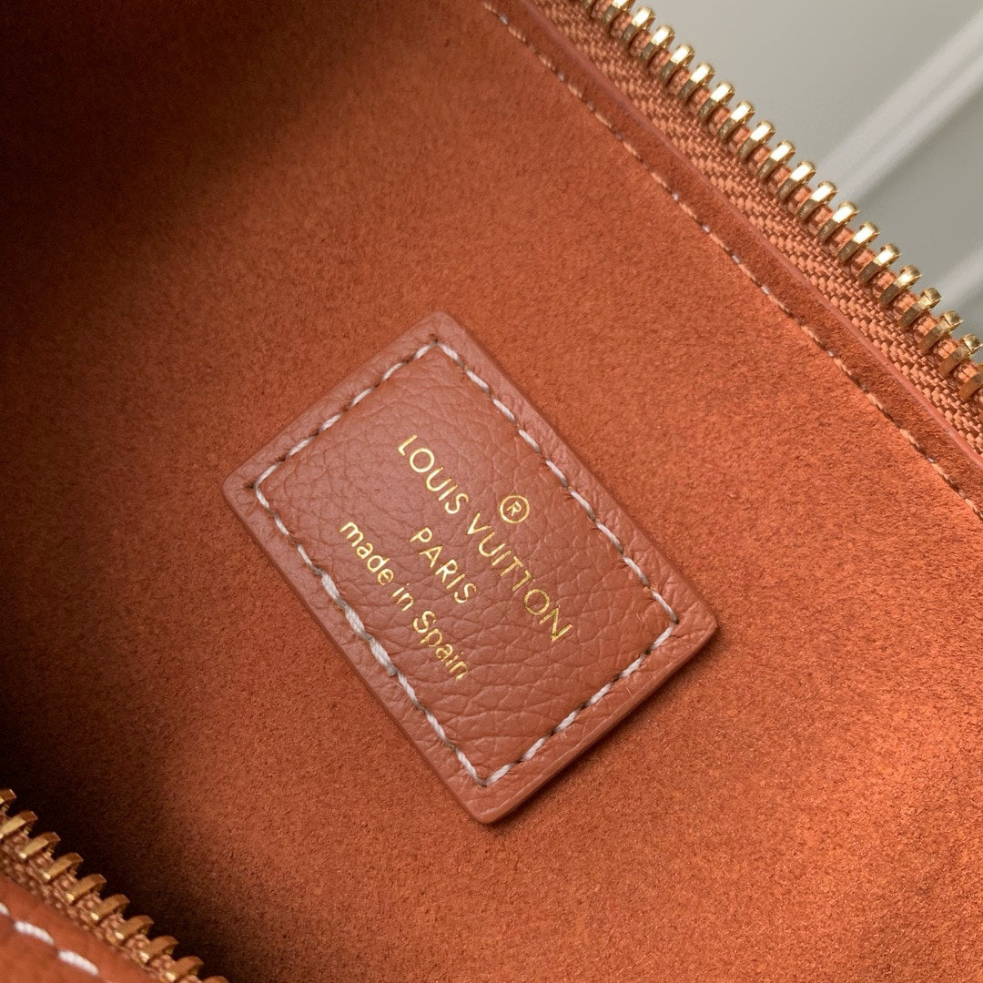 Louis Vuitton Modern Brown Leather Crescent Waist Bag with Adjustable Strap