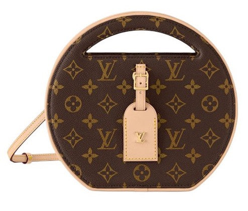 Louis Vuitton Classic Monogram Print Round Crossbody Bag with Top Handle