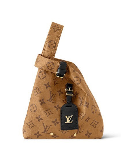Louis Vuitton Brown Monogram Asymmetric Triangle Top Handle Leather Bag