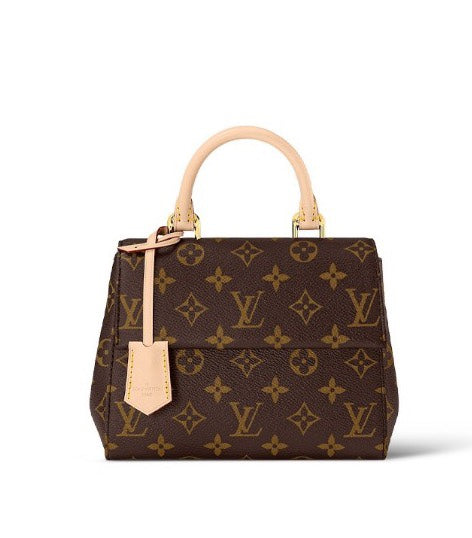 Louis Vuitton Brown Monogram Pattern Top Handle Satchel Bag with Leather Tag