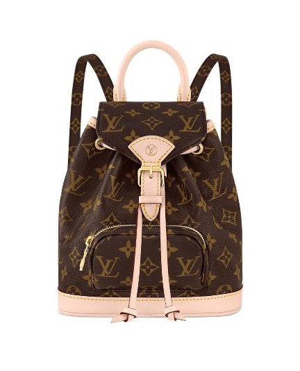Louis Vuitton Vintage Brown Monogram Canvas Mini Backpack with Buckle
