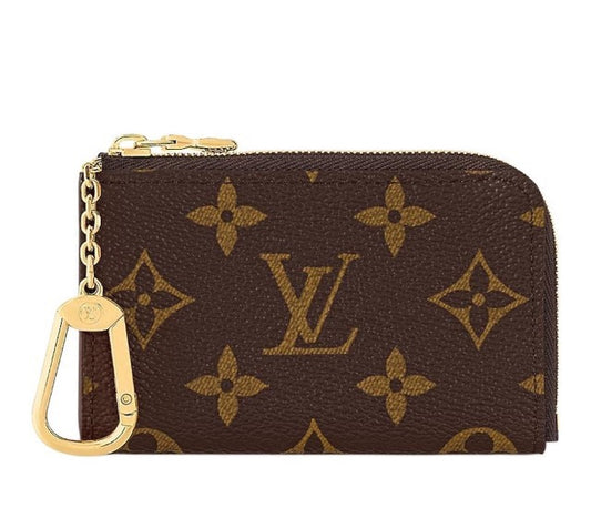 Louis Vuitton Classic Brown Patterned Canvas Key Pouch and Coin Purse