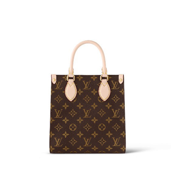 Louis Vuitton Classic Monogram Canvas Mini Tote Bag with Leather Top Handles