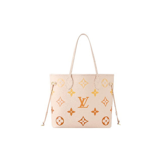 Louis Vuitton Gradient Monogram Pattern Leather Tote Bag Light Pink Shoulder Handbag