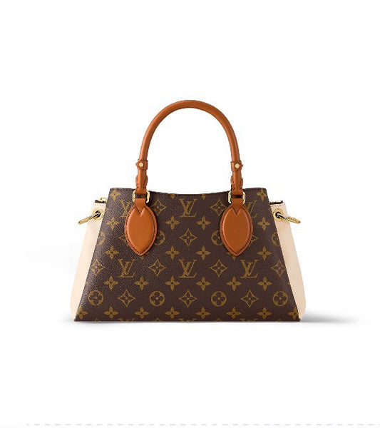Louis Vuitton Vaugirard Monogram Canvas Leather Handbag - Creme & Caramel