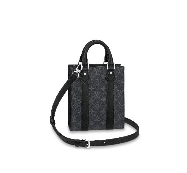 Louis Vuitton Black Monogram Mini Tote Bag with Adjustable Crossbody Strap