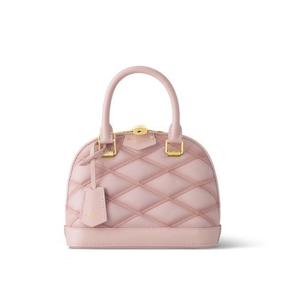 Louis Vuitton Blush Pink Quilted Dome Satchel Handbag with Top Handle