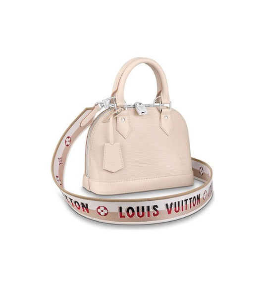 Louis Vuitton Blush Pink Textured Leather Dome Satchel Bag with Strap