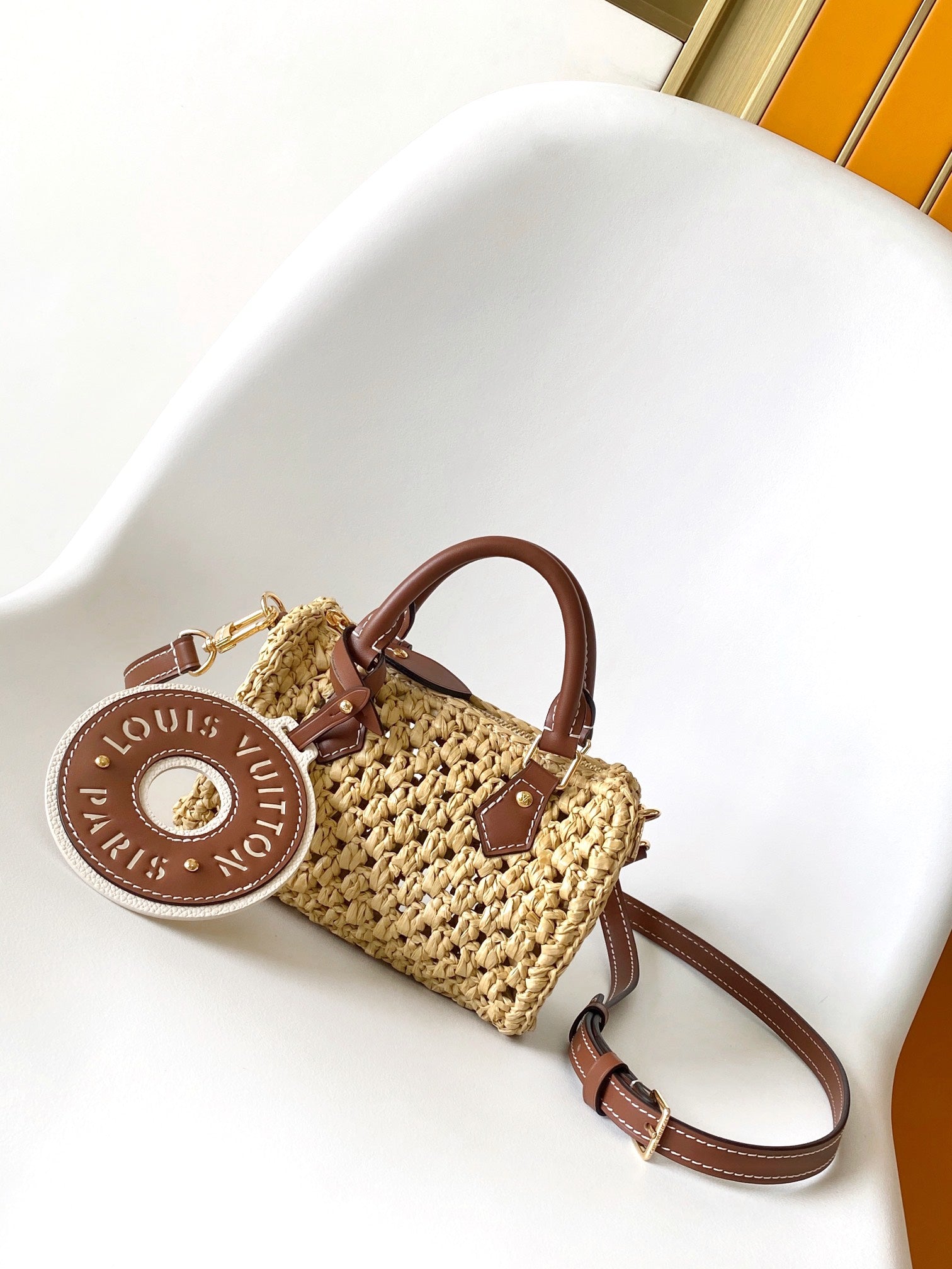 Louis Vuitton Papillon BB Raffia Handbag - Natural &amp; Brown