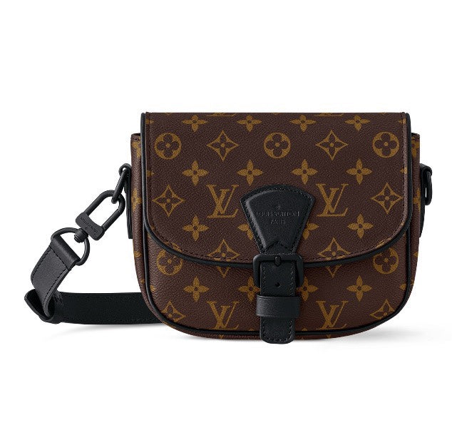Louis Vuitton Classic Brown Monogram Pattern Saddle Crossbody Shoulder Bag