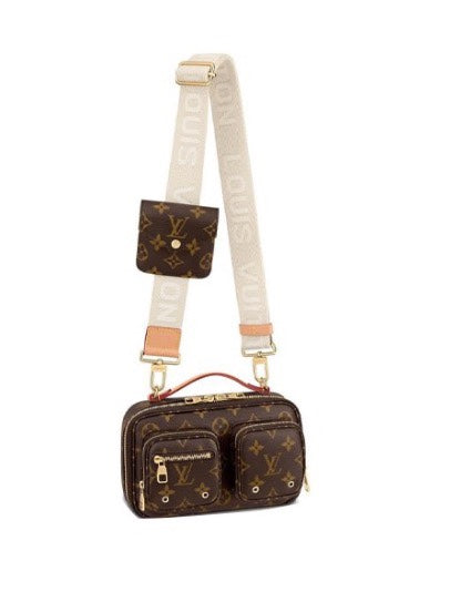 Louis Vuitton Brown Monogram Multi Pocket Crossbody Bag with Coin Pouch