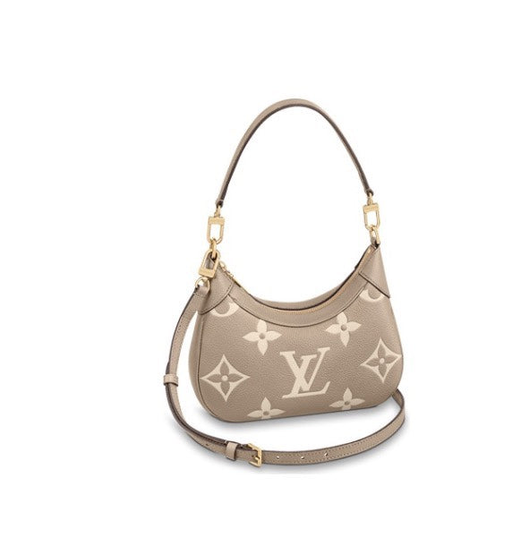 Louis Vuitton Beige Monogram Embossed Leather Crescent Shoulder Handbag