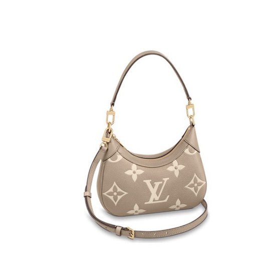 Louis Vuitton Beige Monogram Embossed Leather Crescent Shoulder Handbag