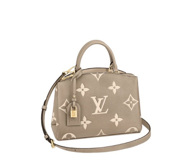 Louis Vuitton Taupe Embossed Monogram Leather Top Handle Satchel Handbag