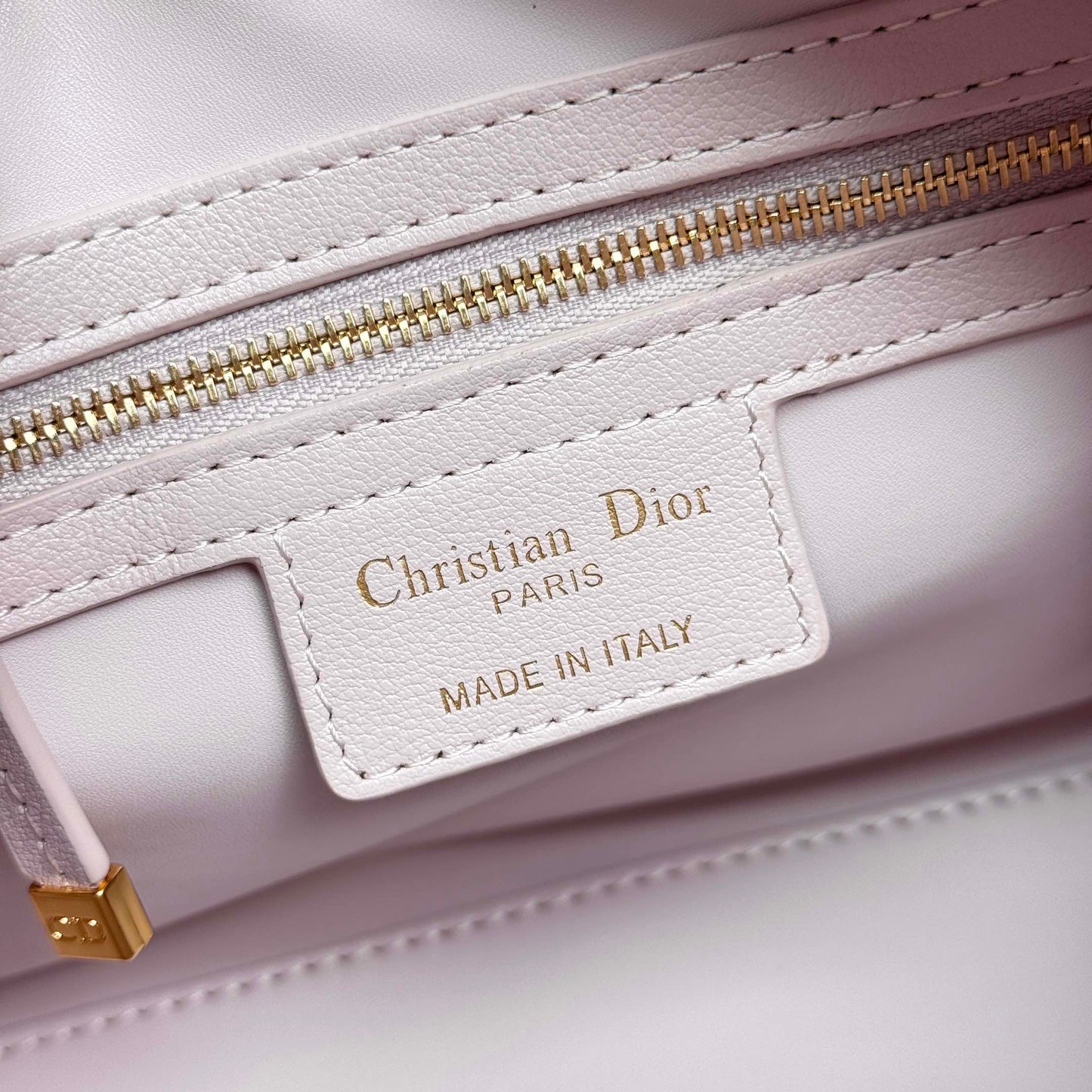 Dior Light Pink Quilted Leather Top Handle Crossbody Handbag