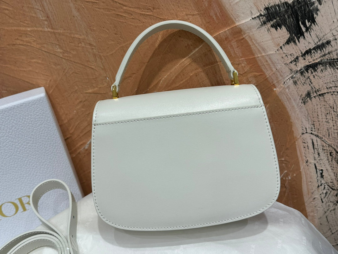 Christian Dior 30 Montaigne Bag with Top Handle - Latte Box Calfskin
