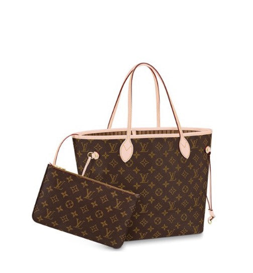 Louis Vuitton Brown Monogram Canvas Shoulder Tote Bag with Removable Pouch