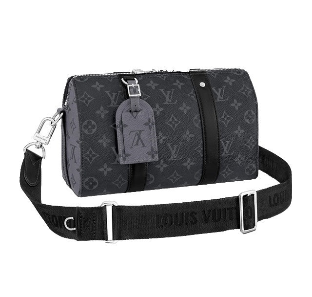 Louis Vuitton Classic Dark Monogram Mini Cylinder Duffle Crossbody Bag
