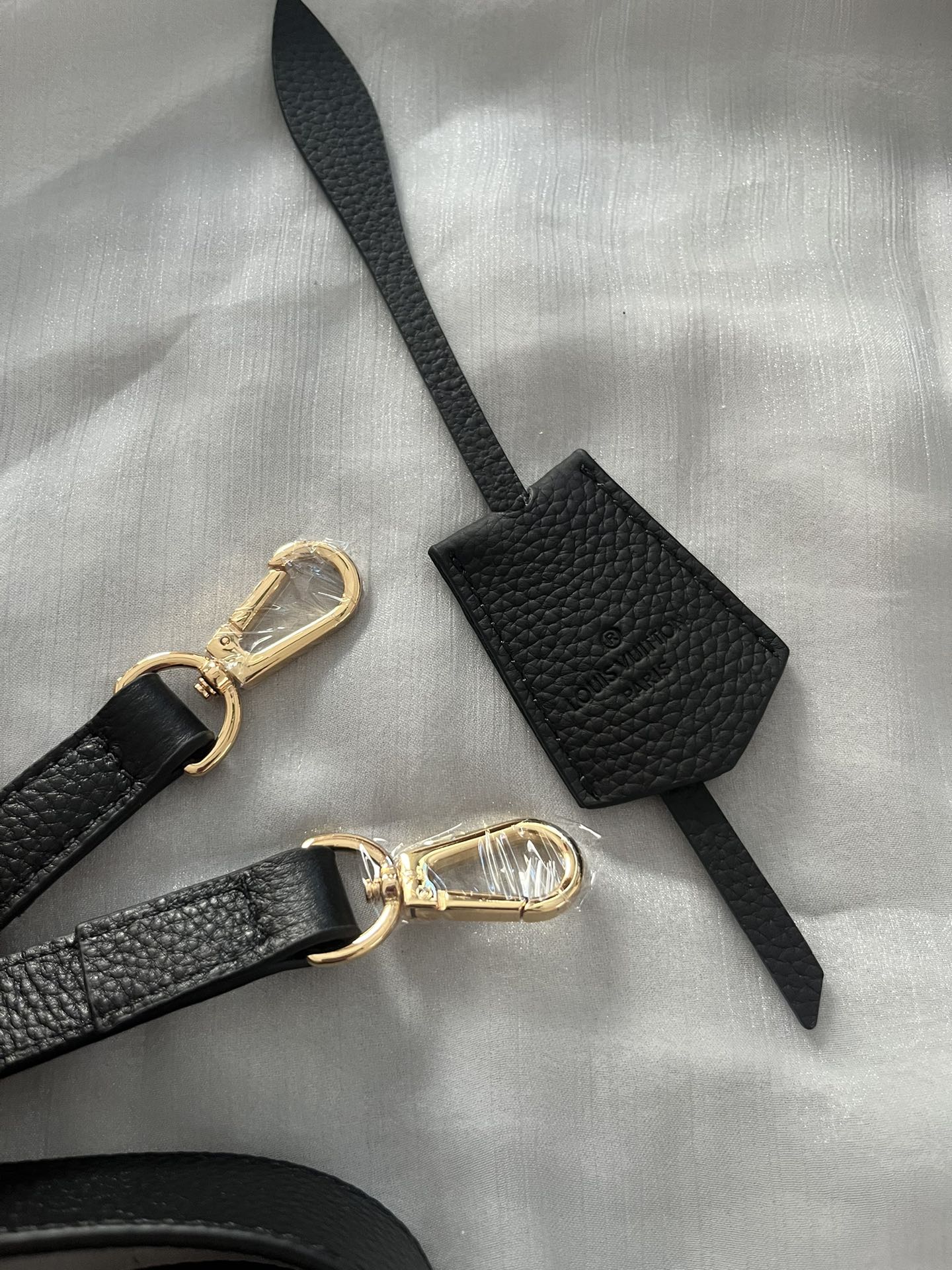 Louis Vuitton Luxury Black Embossed Leather Dome Top-Handle Handbag