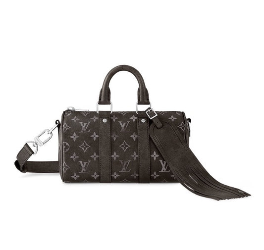 Louis Vuitton Keepall Bandoulière 25 Monogram Eclipse Canvas Black