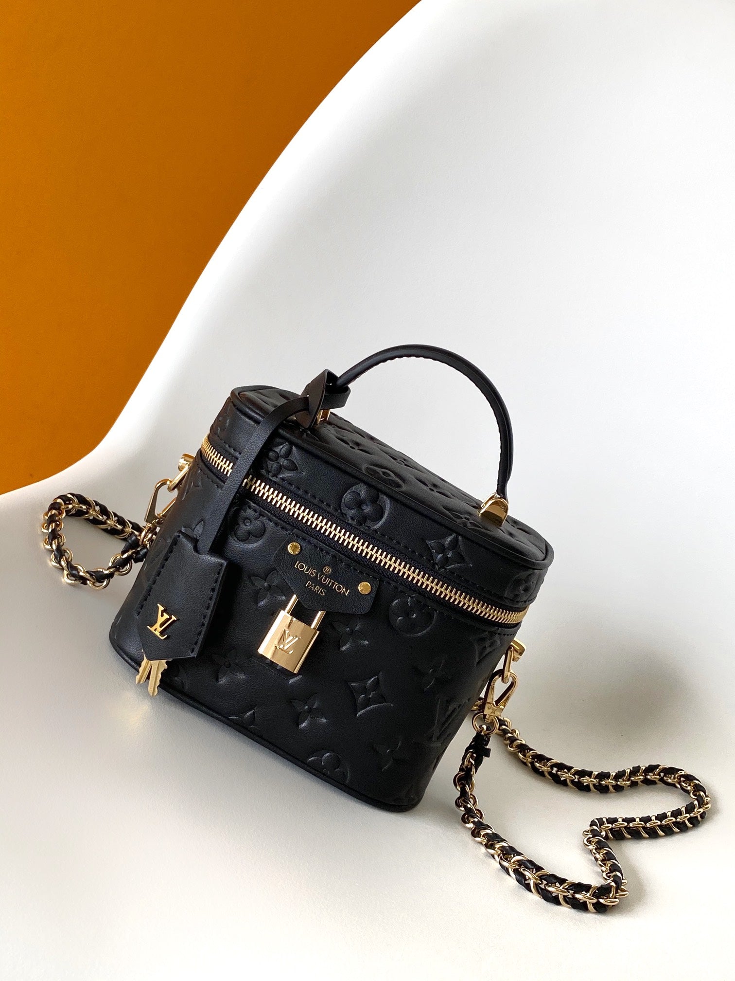Louis Vuitton Vanity PM Monogram Empreinte Black Leather Handbag