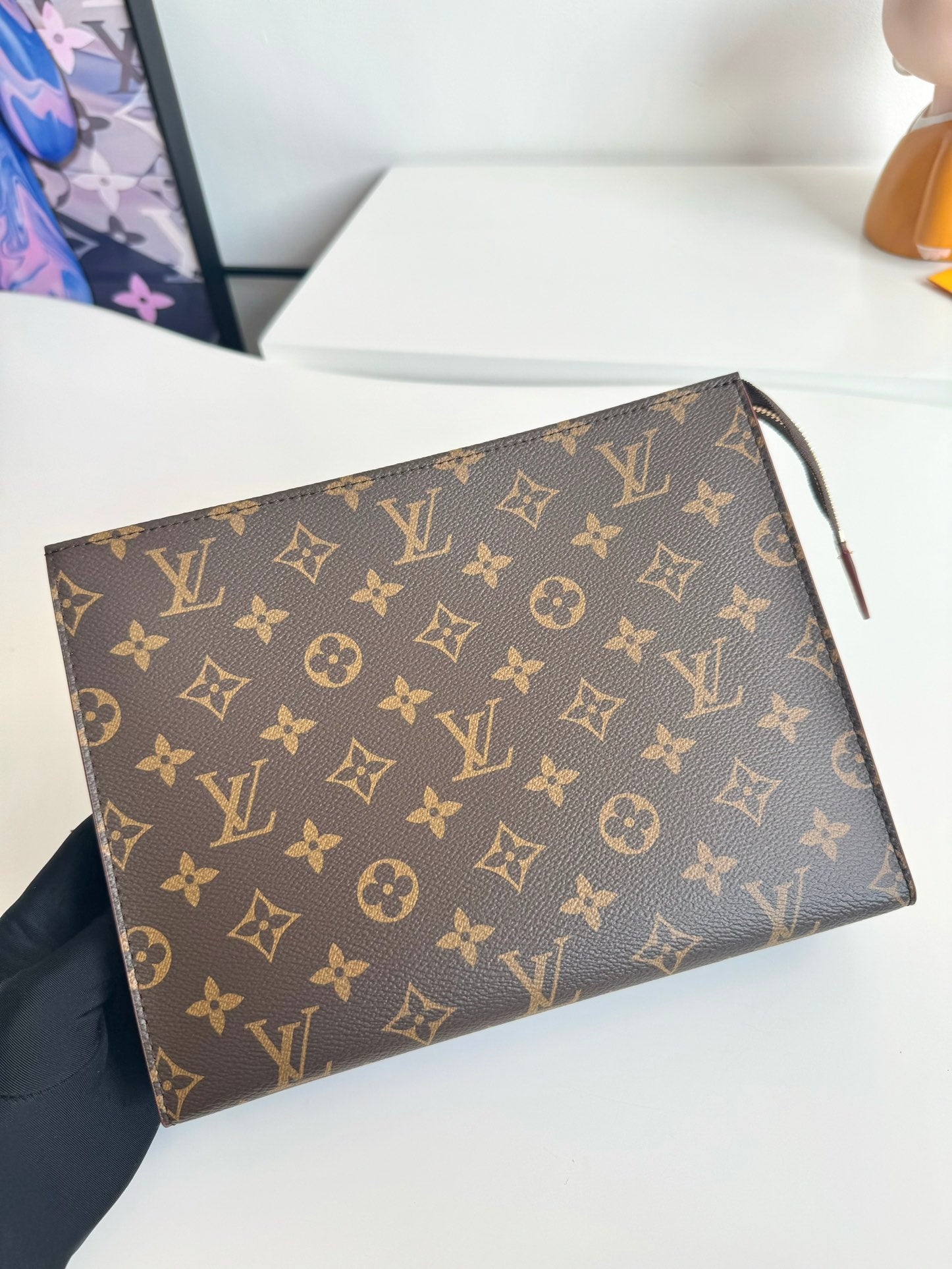 Louis Vuitton Monogram Canvas Pochette Voyage MM - Brown Luxury Clutch
