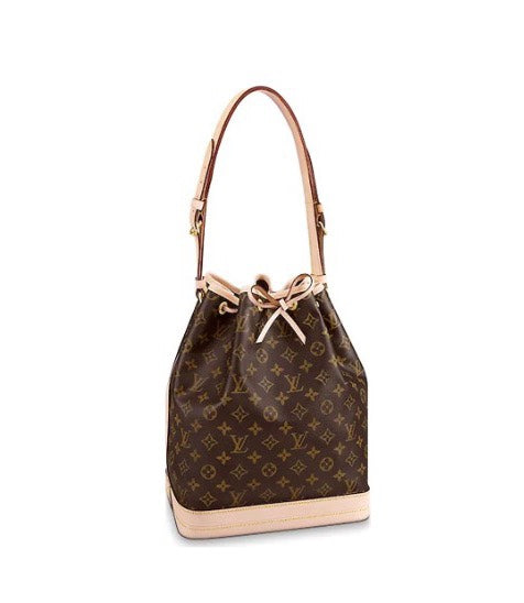 Louis Vuitton Vintage Monogram Pattern Drawstring Bucket Bag with Leather Strap