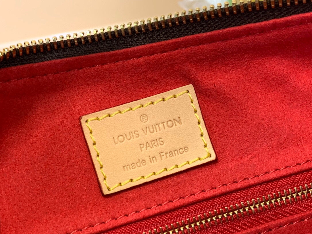 Louis Vuitton Classic Brown Monogram Crescent Shoulder Bag with Gold Hardware