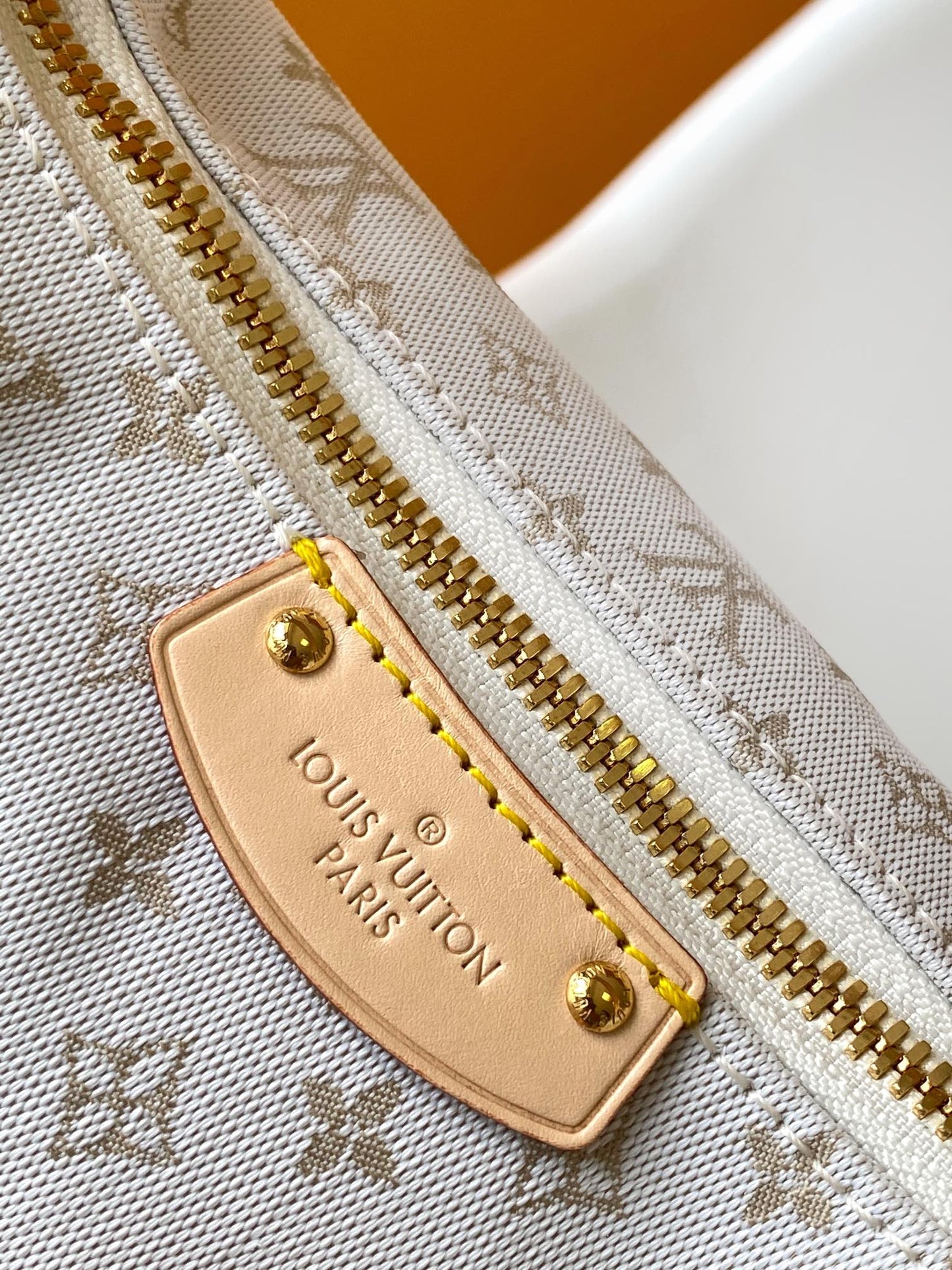 Louis Vuitton Elegant Cream Monogram Canvas Crescent Hobo Shoulder Bag