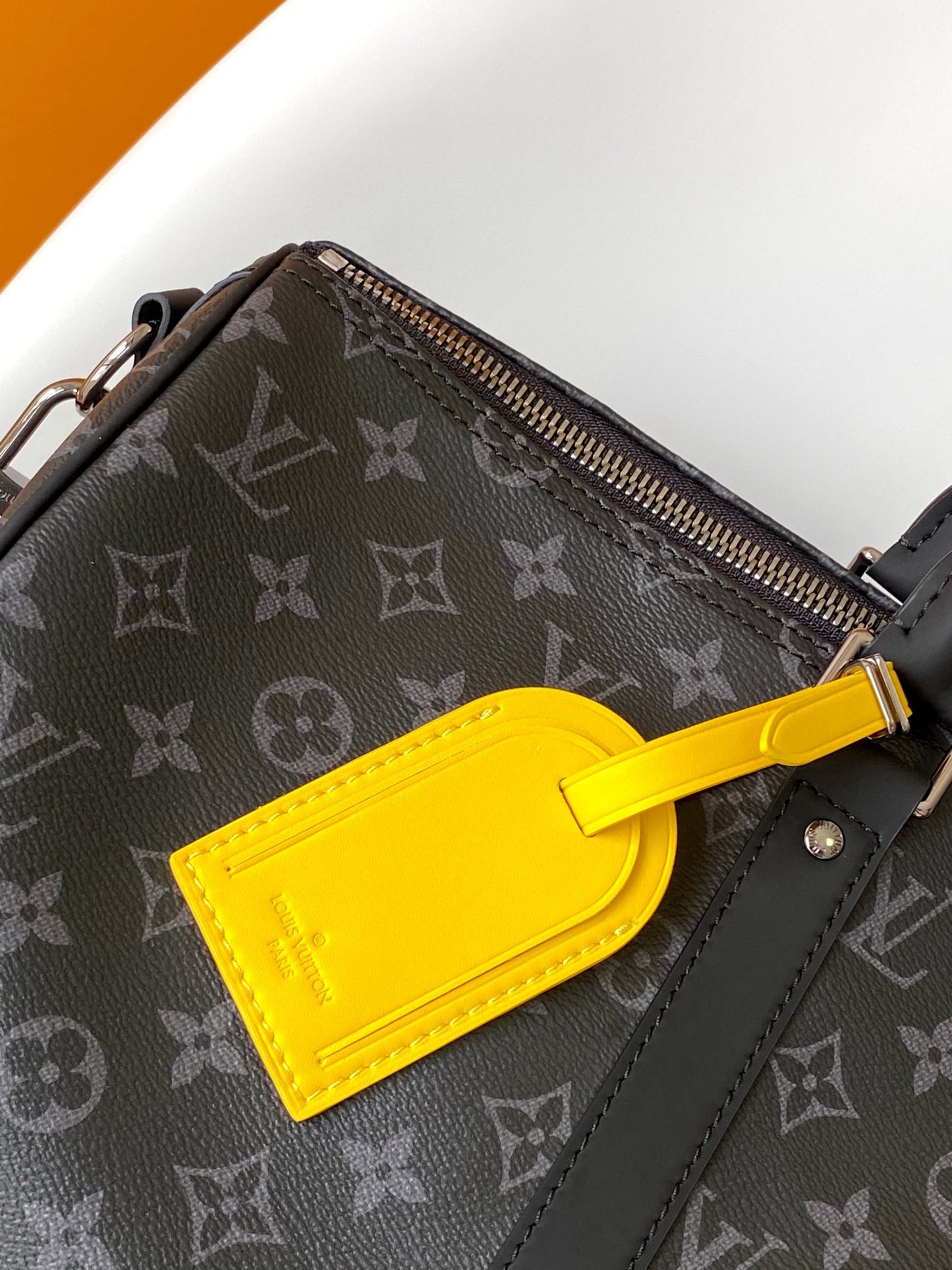 Louis Vuitton Charcoal Monogram Travel Duffel Bag with Adjustable Shoulder Strap