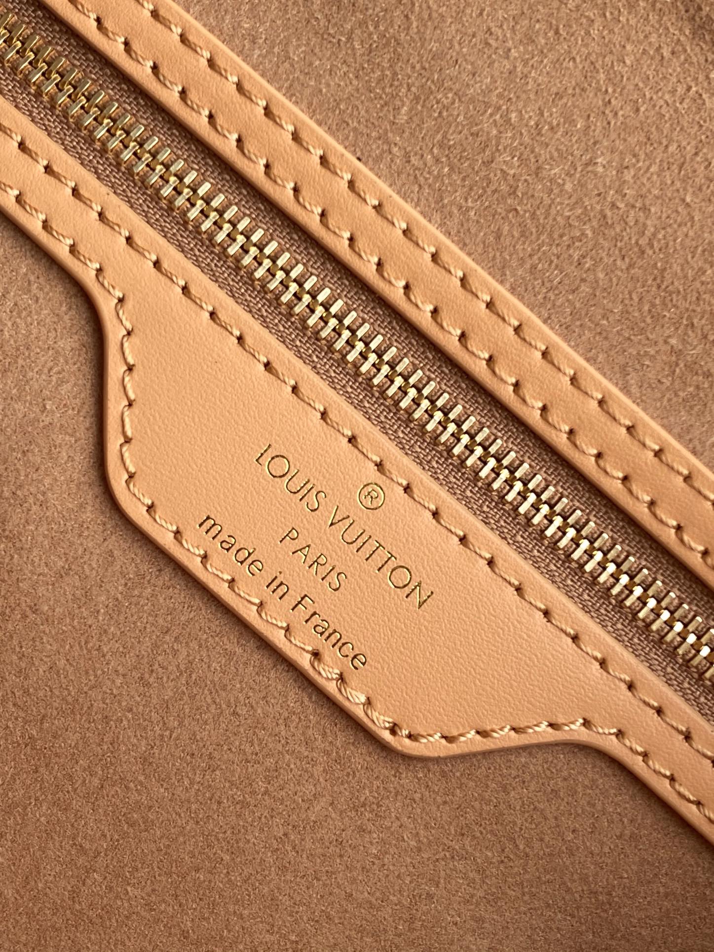 Louis Vuitton Classic Tan Embossed Leather Top Handle Handbag with Shoulder Strap