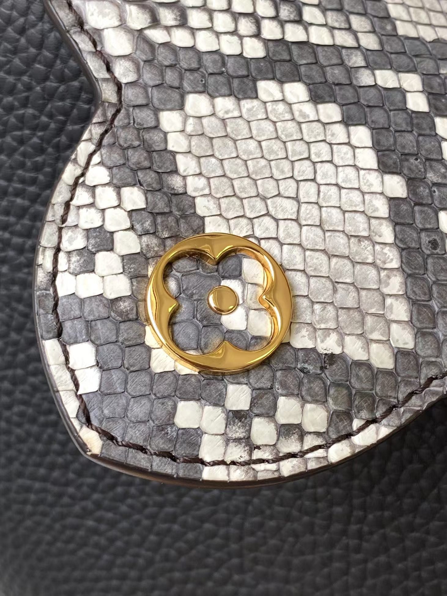Louis Vuitton Capucines Mini Handbag - Black Taurillon Leather &amp; Python Skin
