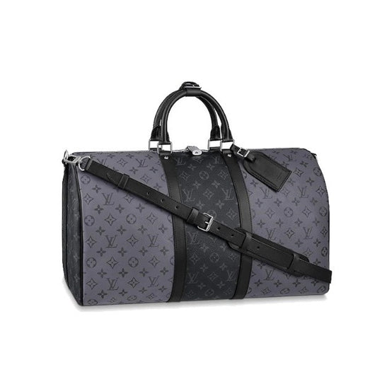 Louis Vuitton Grey Monogram Canvas Travel Duffle Bag with Shoulder Strap