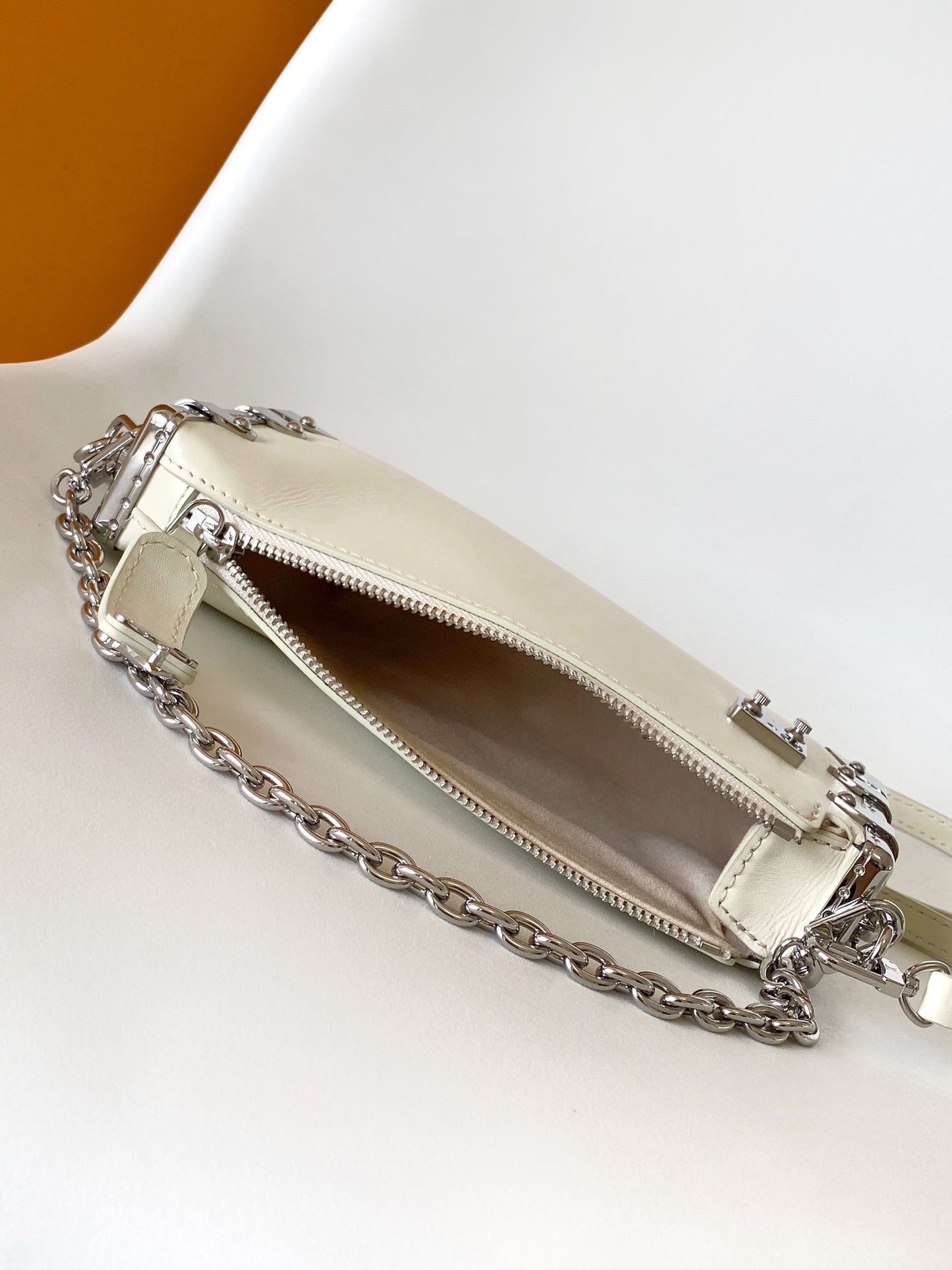 Louis Vuitton Side Trunk PM Calf Leather Handbag - Sand Beige