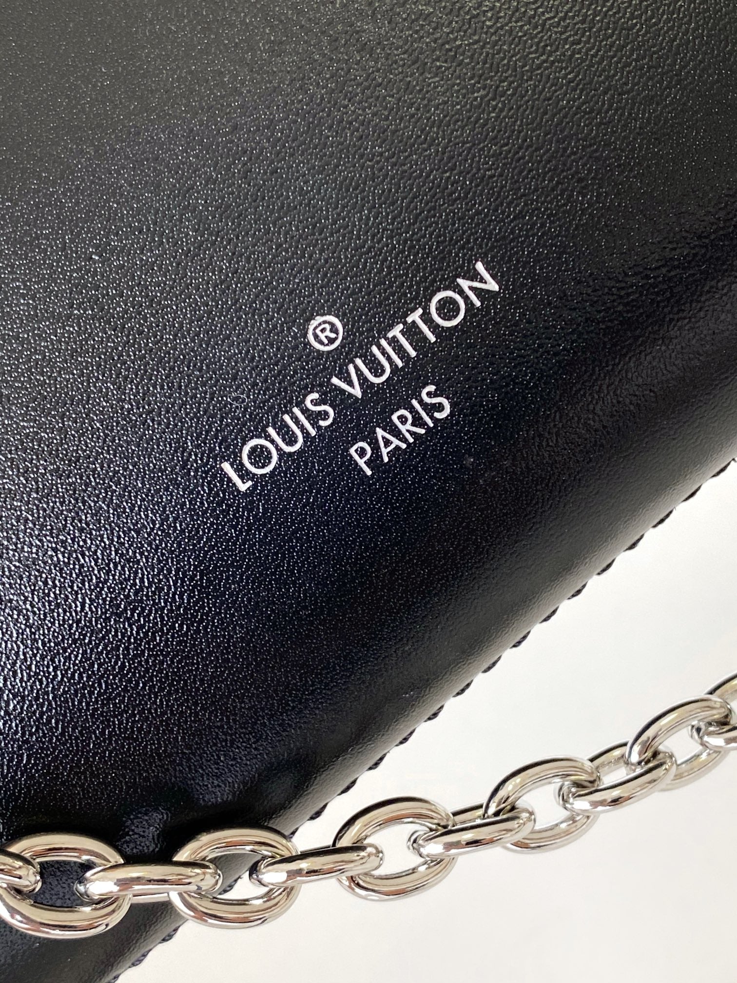Louis Vuitton Black Leather Slouchy Shoulder Bag with Silver Trunk Corner Accents