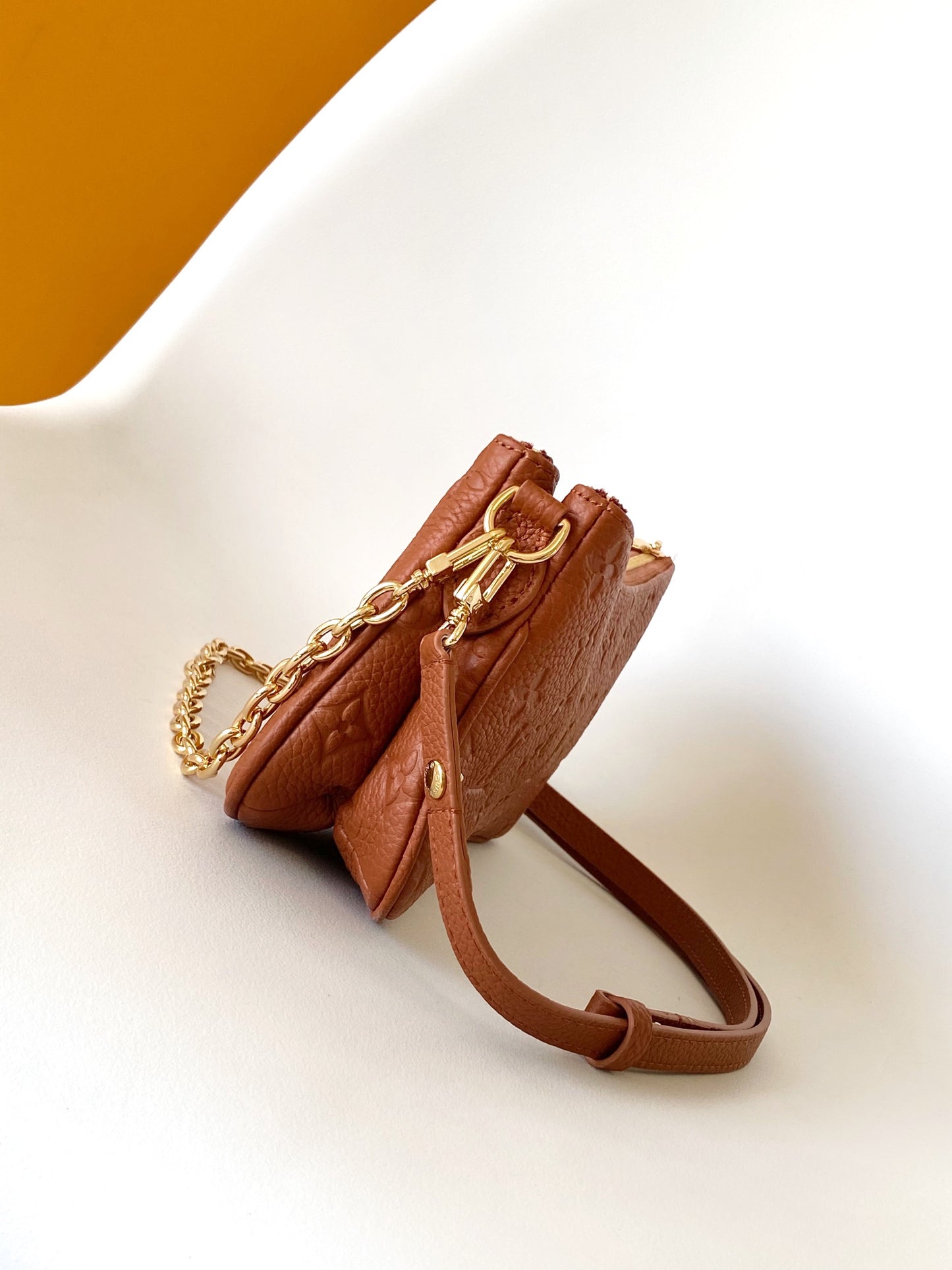 Louis Vuitton Bagatelle Monogram Empreinte Leather Handbag - Cognac Brown
