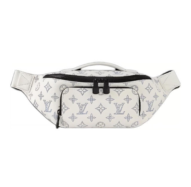 Louis Vuitton White Monogram Pattern Luxury Unisex Waist Bag Fanny Pack