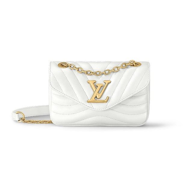 Louis Vuitton New Wave Chain Bag PM - White Quilted Calf Leather