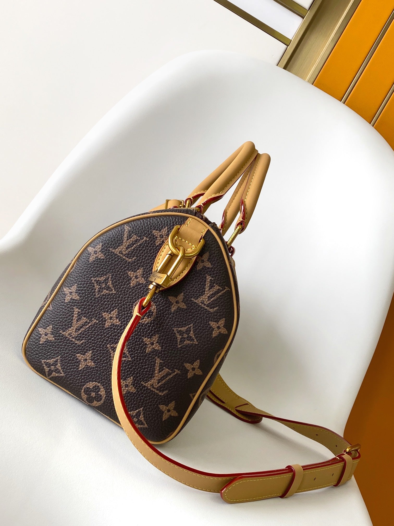 Louis Vuitton Classic Monogram Brown Canvas Crossbody Satchel Handbag