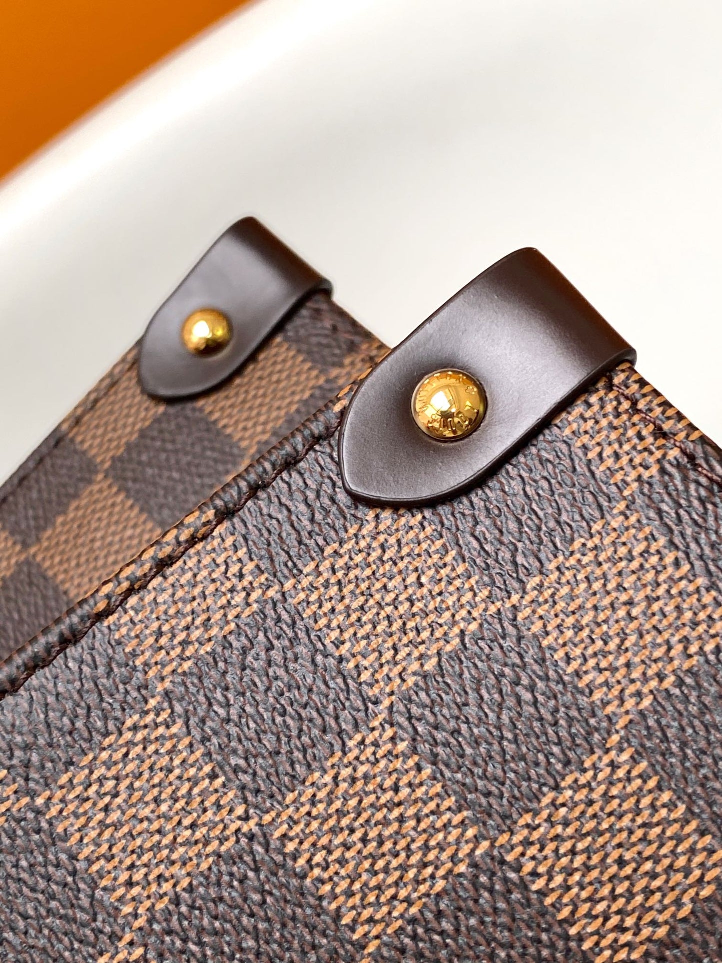 Louis Vuitton Classic Brown Checkerboard Tote Bag Structured Handbag