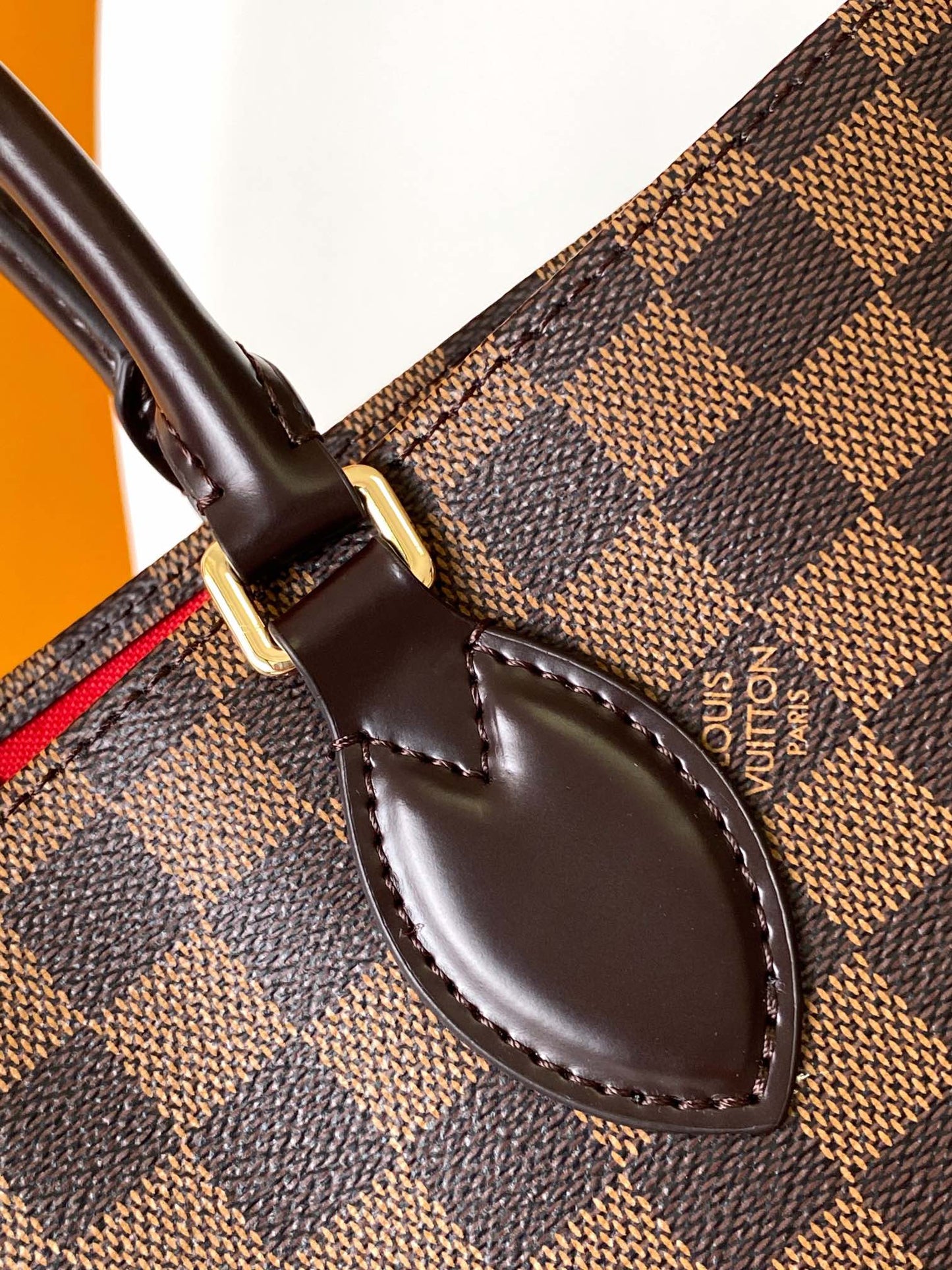 Classic Brown Checkered Tote Bag - Elegant Women's Handbag with Dual Handles