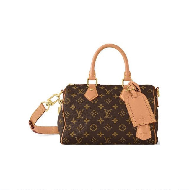 Louis Vuitton Classic Monogram Brown Canvas Crossbody Satchel Handbag