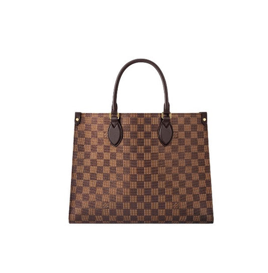 Louis Vuitton Classic Brown Checkerboard Tote Bag Structured Handbag