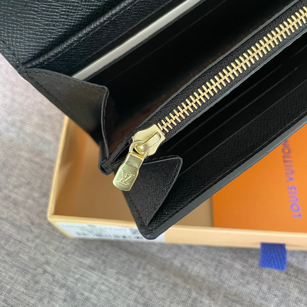 Louis Vuitton Two-Tone Monogram Canvas Envelope Wallet with Button Closure